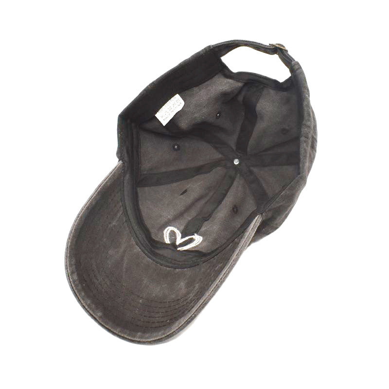 Wholesale Cotton Heart Embroidered Washed Baseball Cap